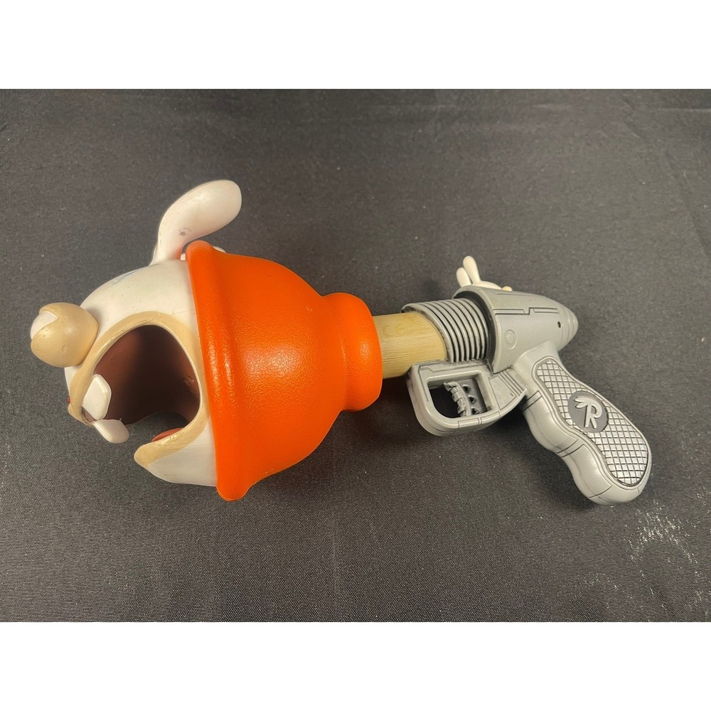 Tested, Works - Rayman Raving Rabbids Plunger Blaster Sound Toy Grey Orange Bwaa - Picture 3 of 4